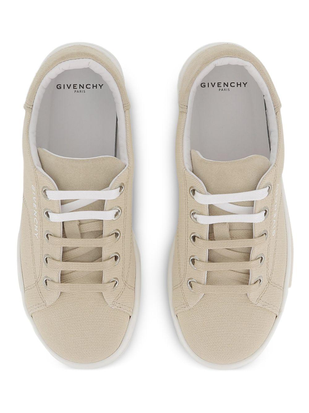 Sneakers per bambino Givenchy Kids beige con logo e lacci - Rubino Kids