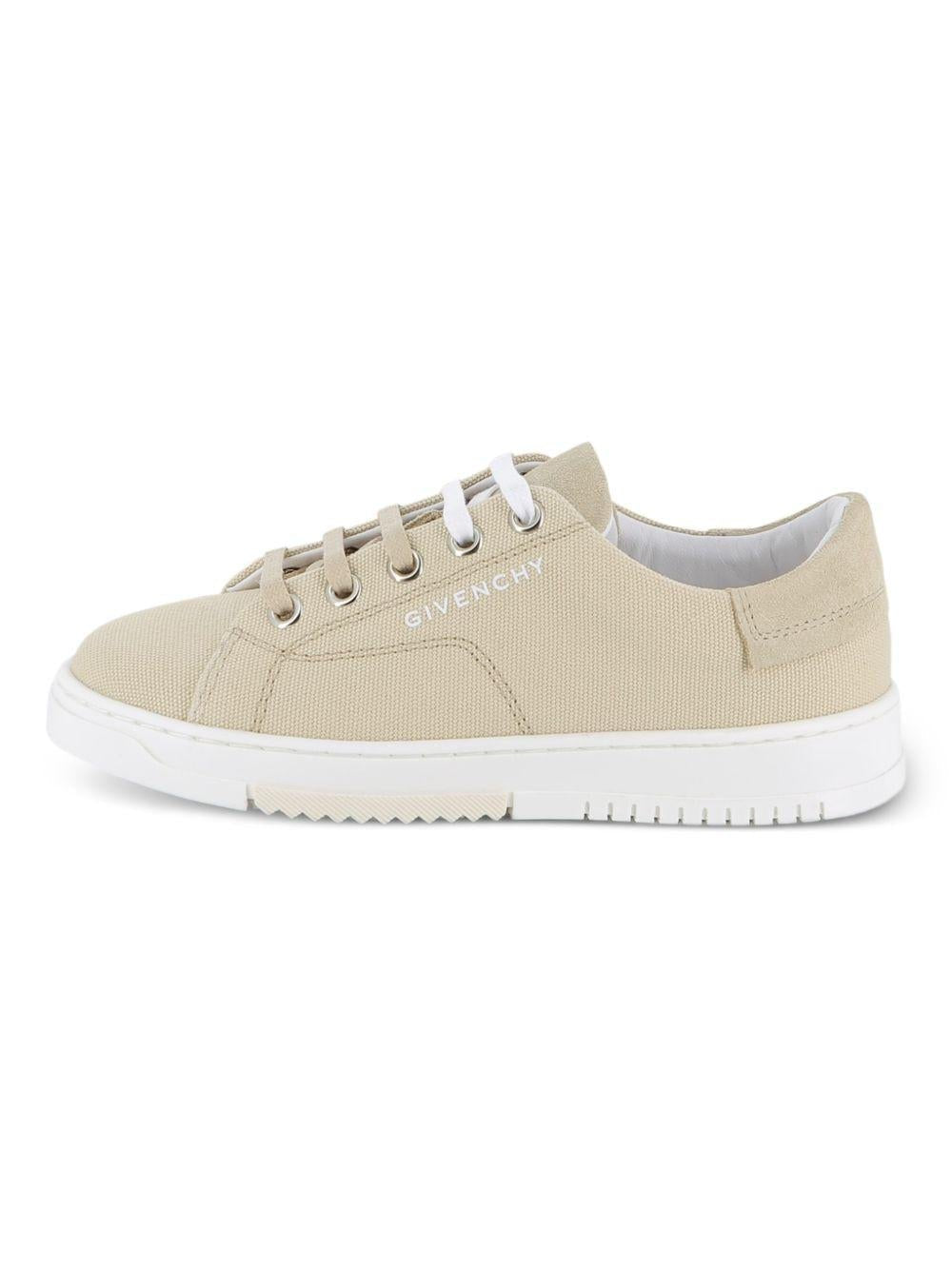 Sneakers per bambino Givenchy Kids beige con logo e lacci - Rubino Kids