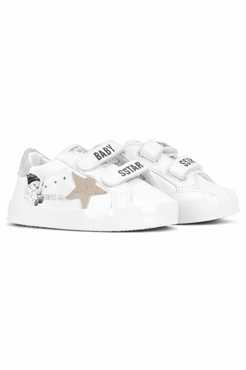 Sneakers per neonati Golden Goose Kids bianche con applicazione stella - Rubino Kids
