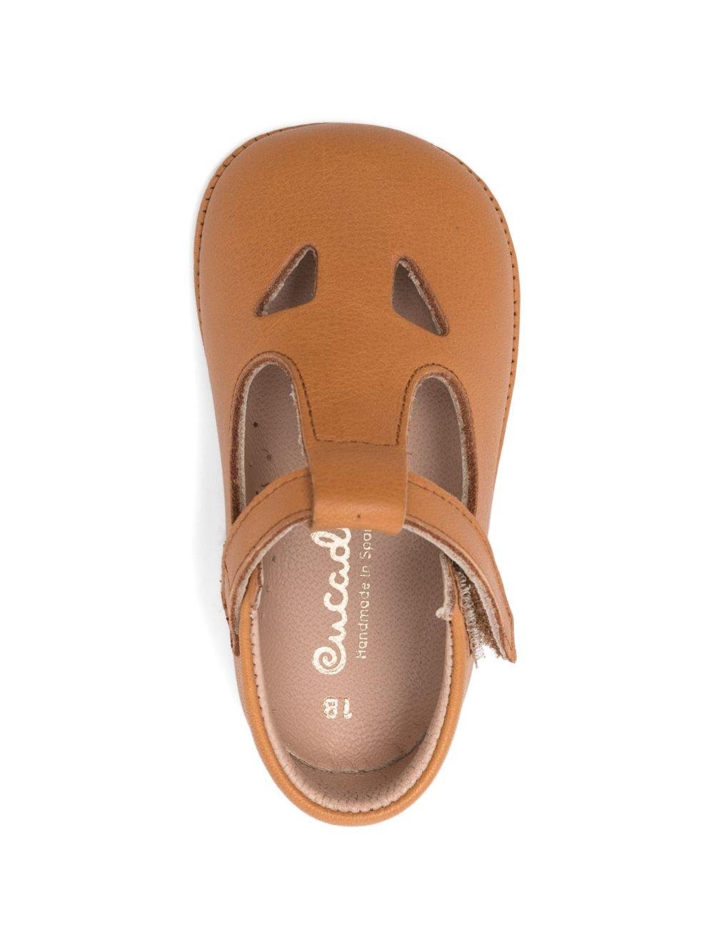 Sneakers per neonato Eli1957 cammello con chiusura a strappo - Rubino Kids