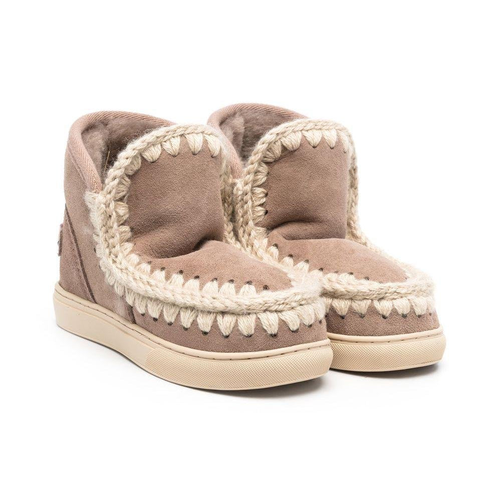 Stivali Eskimo per bambina Mou Kids beige con fodera in shearling - Rubino Kids
