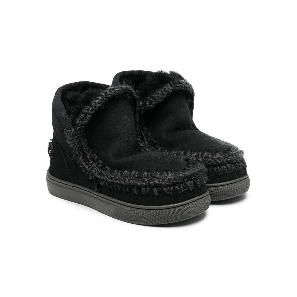 Stivali mid Eskimo per bambina Mou Kids nero con punta tonda - Rubino Kids