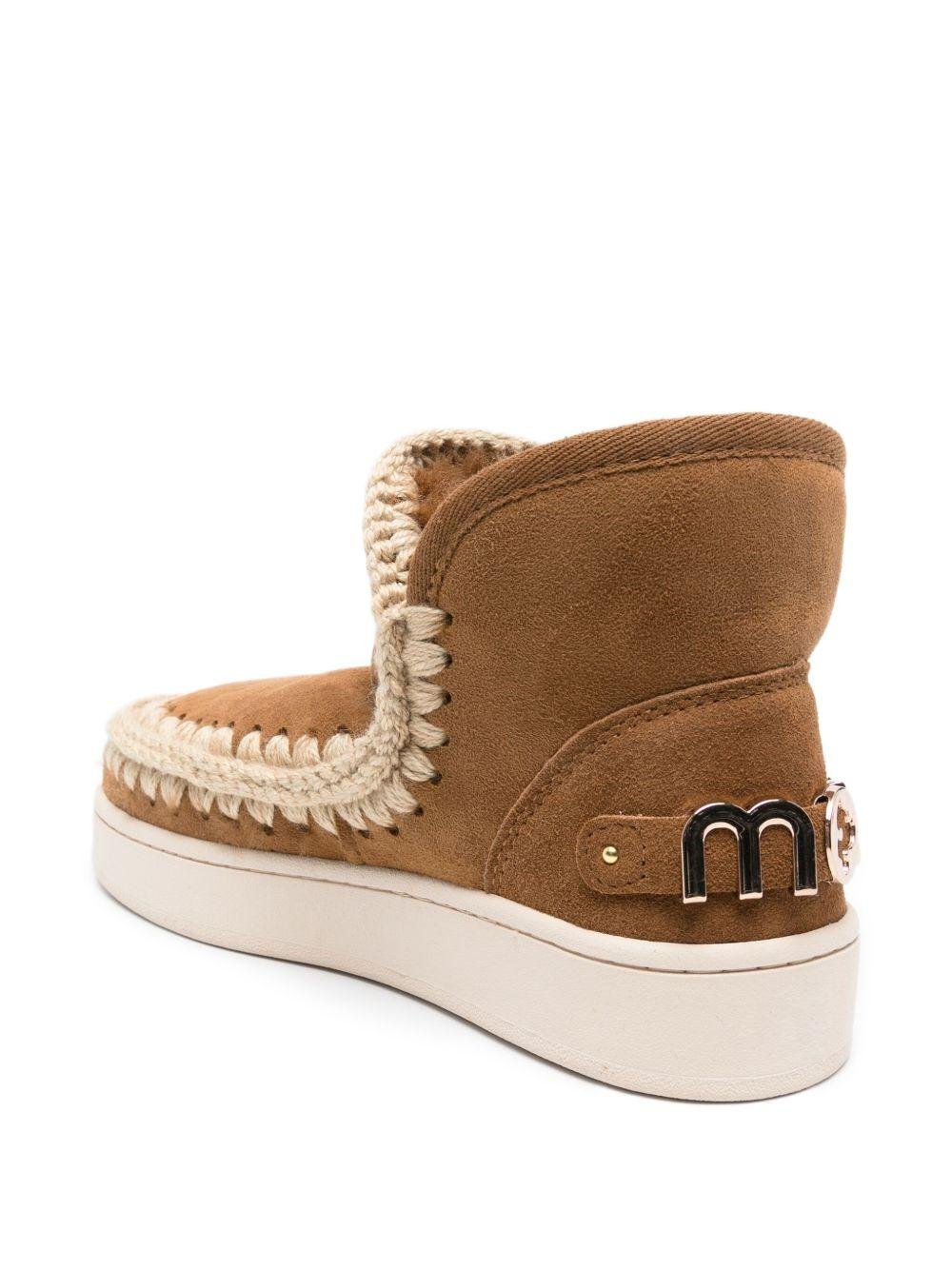 Stivali per bambina Mou Kids marroni con dettagli intrecciati - Rubino Kids