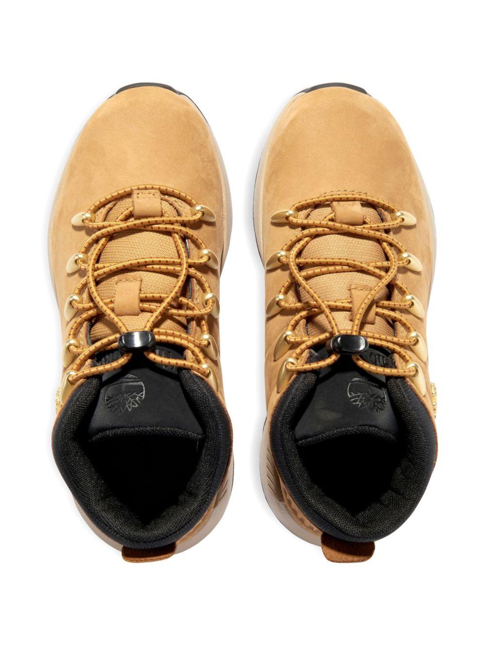 Stivali Sprint Trekker per bambino Timberland Kids beige con profilo alla caviglia imbottito - Rubino Kids