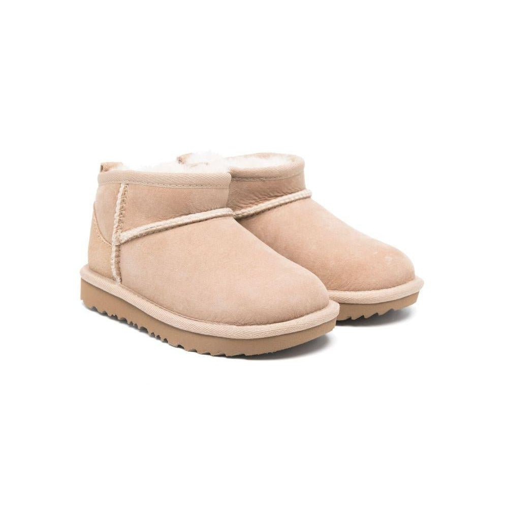 Stivali Toddler's Classic Ultra Mini per bambina beige con linguetta sul tallone - Rubino Kids