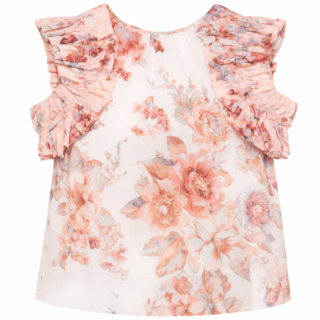 T-shirt Awaken per bambina Zimmermann Kids rosa con stampa floreale - Rubino Kids