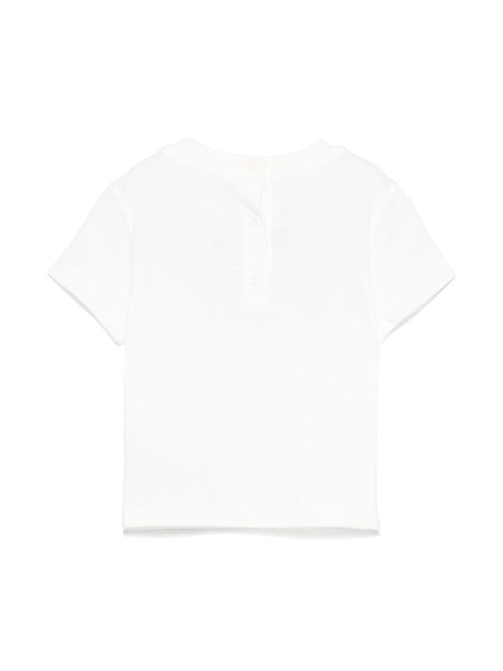 T-shirt con logo per neonata Fendi Kids bianco con orlo dritto - Rubino Kids