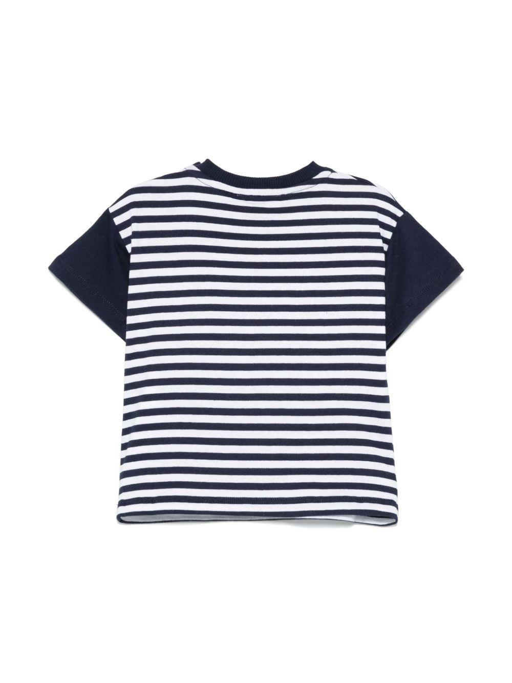 T-shirt con stampa Teddy Bear per neonato Moschino Kids bianco con orlo dritto - Rubino Kids