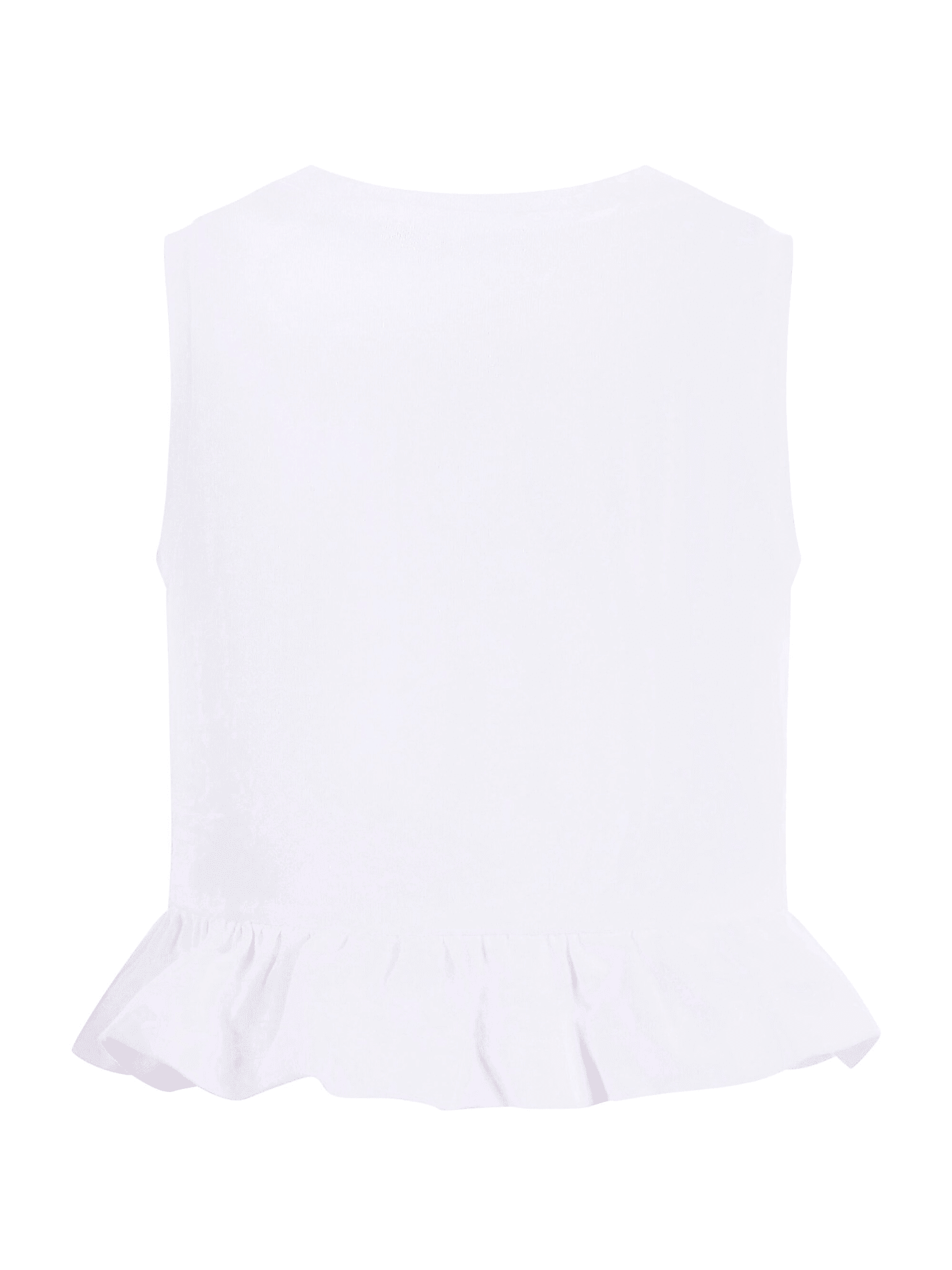 T-shirt per bambina Balmain Kids bianca con dettaglio ruches - Rubino Kids