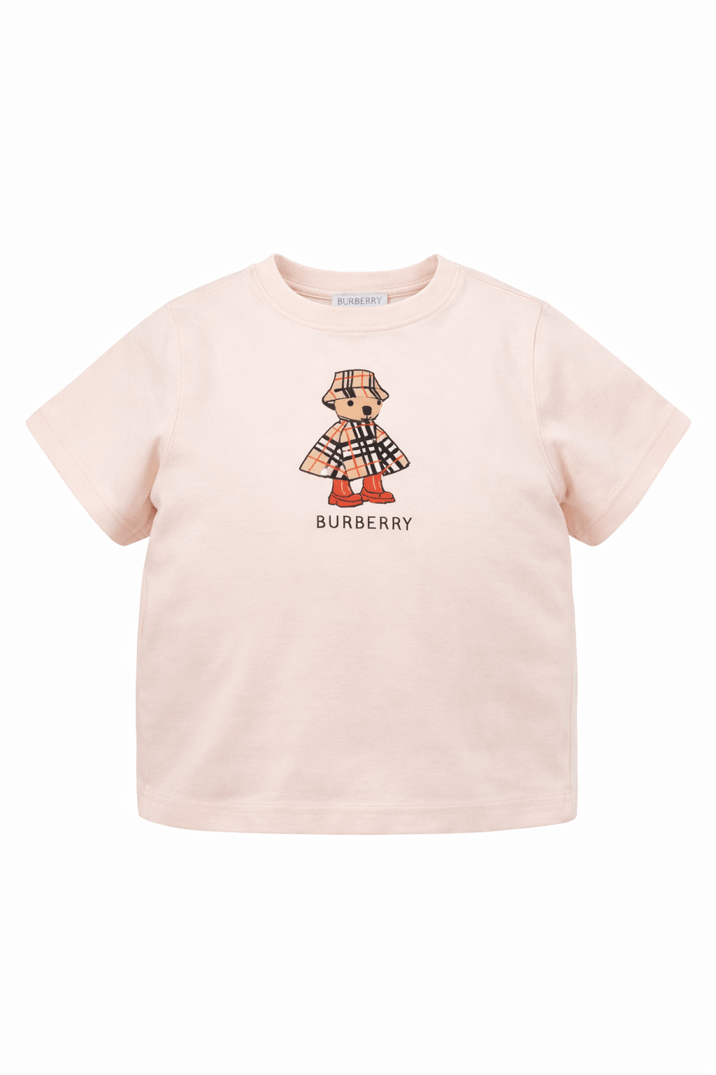 T-shirt per bambina Burberry Kids rosa con stampa orsetto sul davanti - Rubino Kids