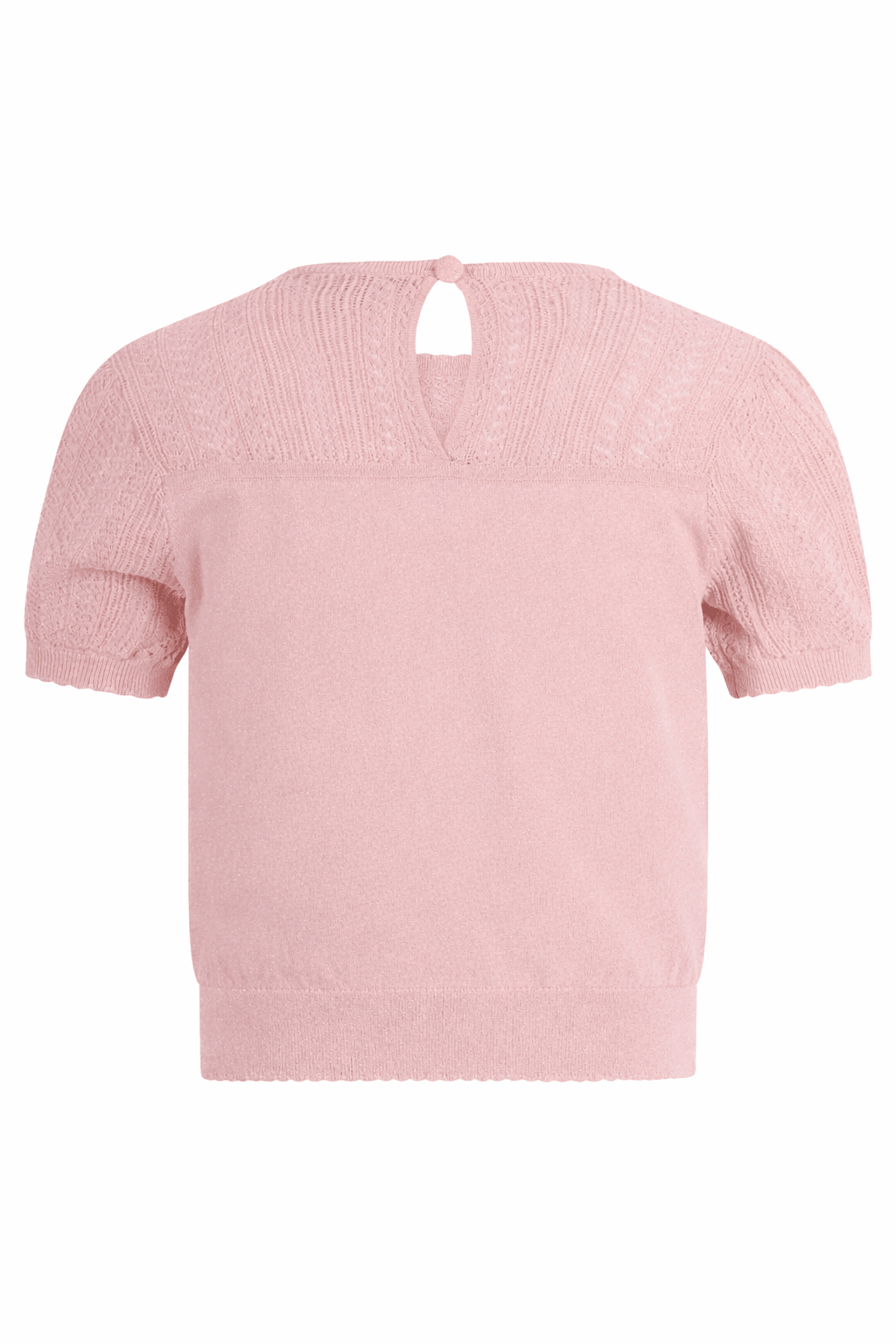 T-shirt per bambina Emporio Armani Kids rosa con maniche corte a sbuffo - Rubino Kids