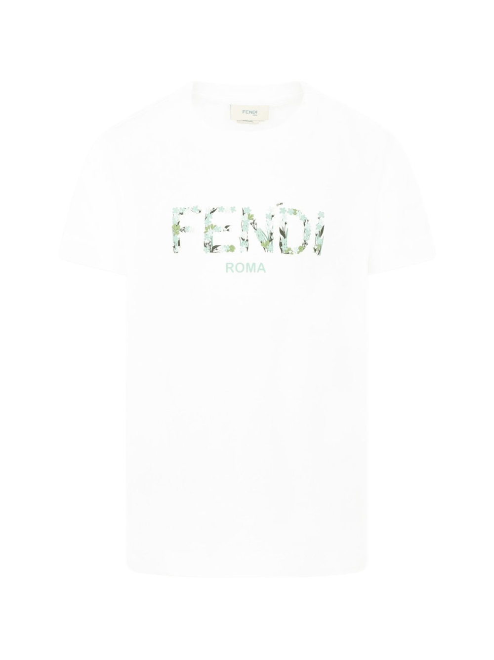 T-shirt per bambina Fendi Kids bianco con logo - Rubino Kids