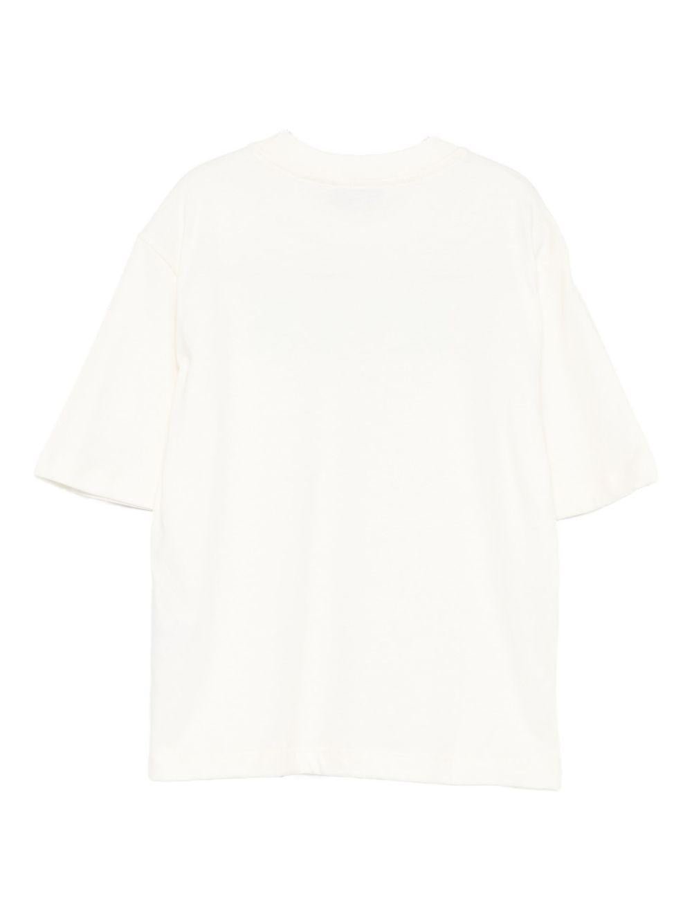 T-shirt per bambina MSGM Kids bianca con logo sul davanti - Rubino Kids