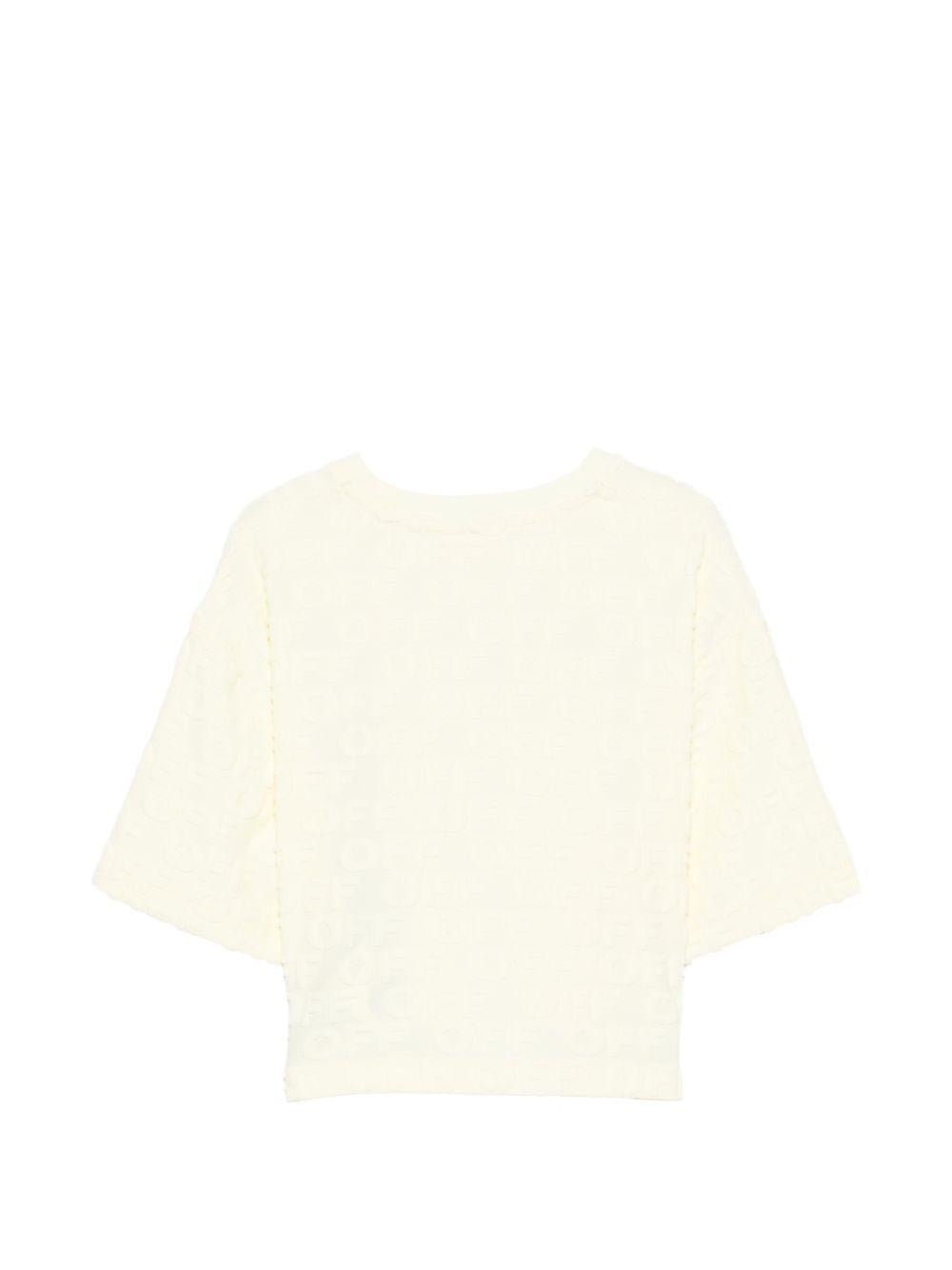 T-shirt per bambina Off - Whit Kids gialla amaniche corte - Rubino Kids