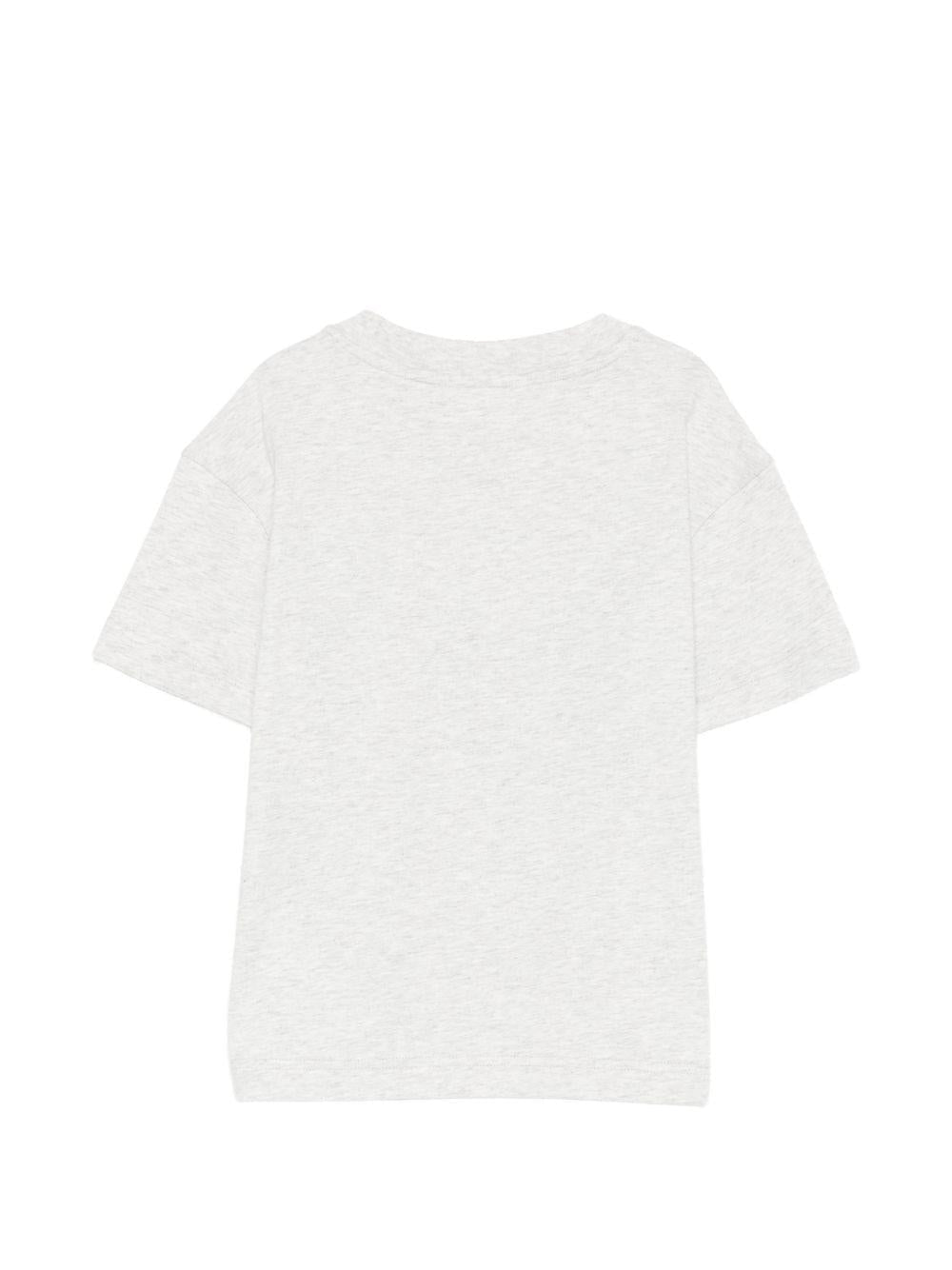 T-shirt per bambina Palm Angels Kids grigia con stampa teddy sul davanti - Rubino Kids