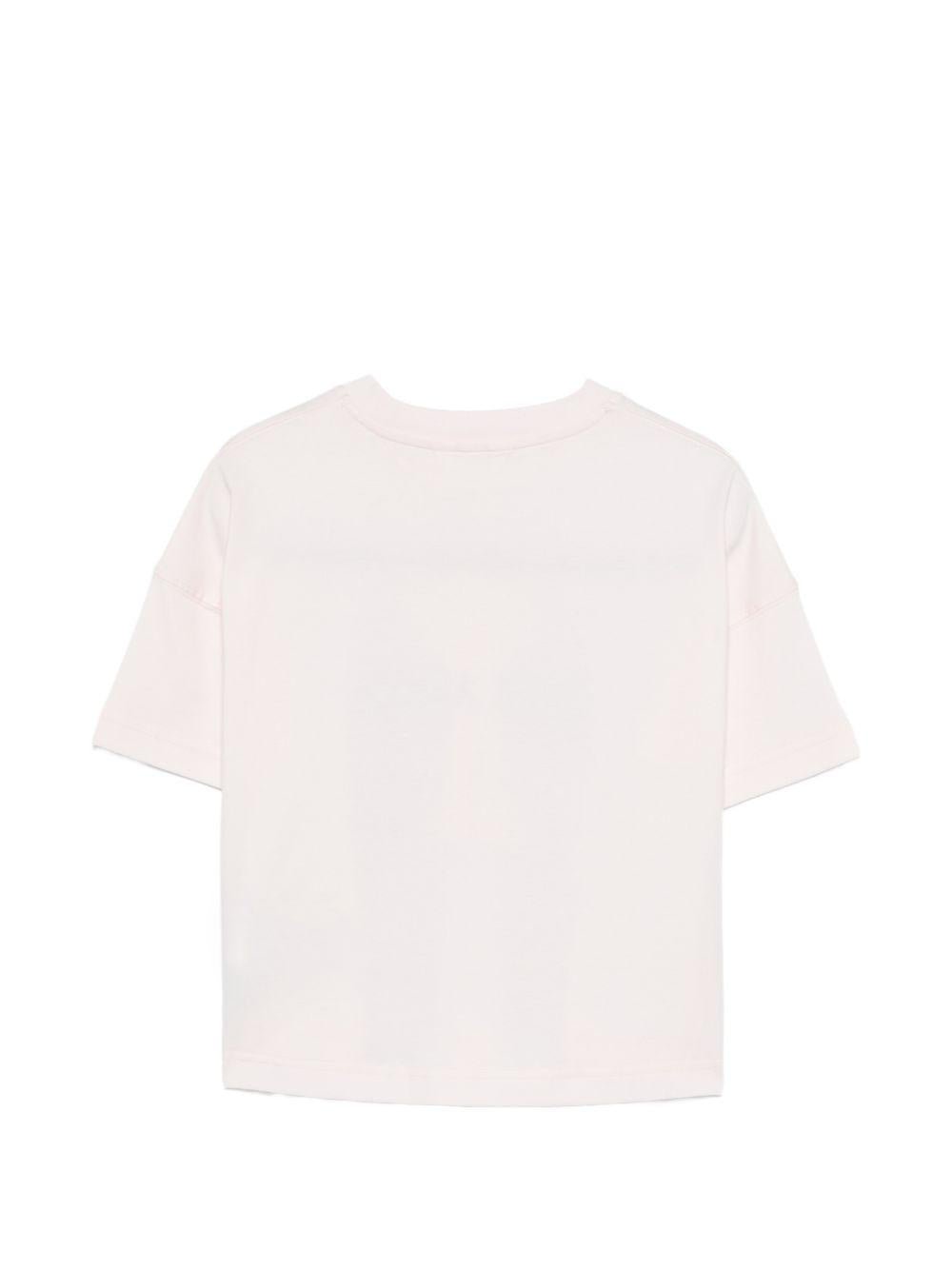T-shirt per bambina Palm Angels Kids rosa con stampa Teddy Bear - Rubino Kids