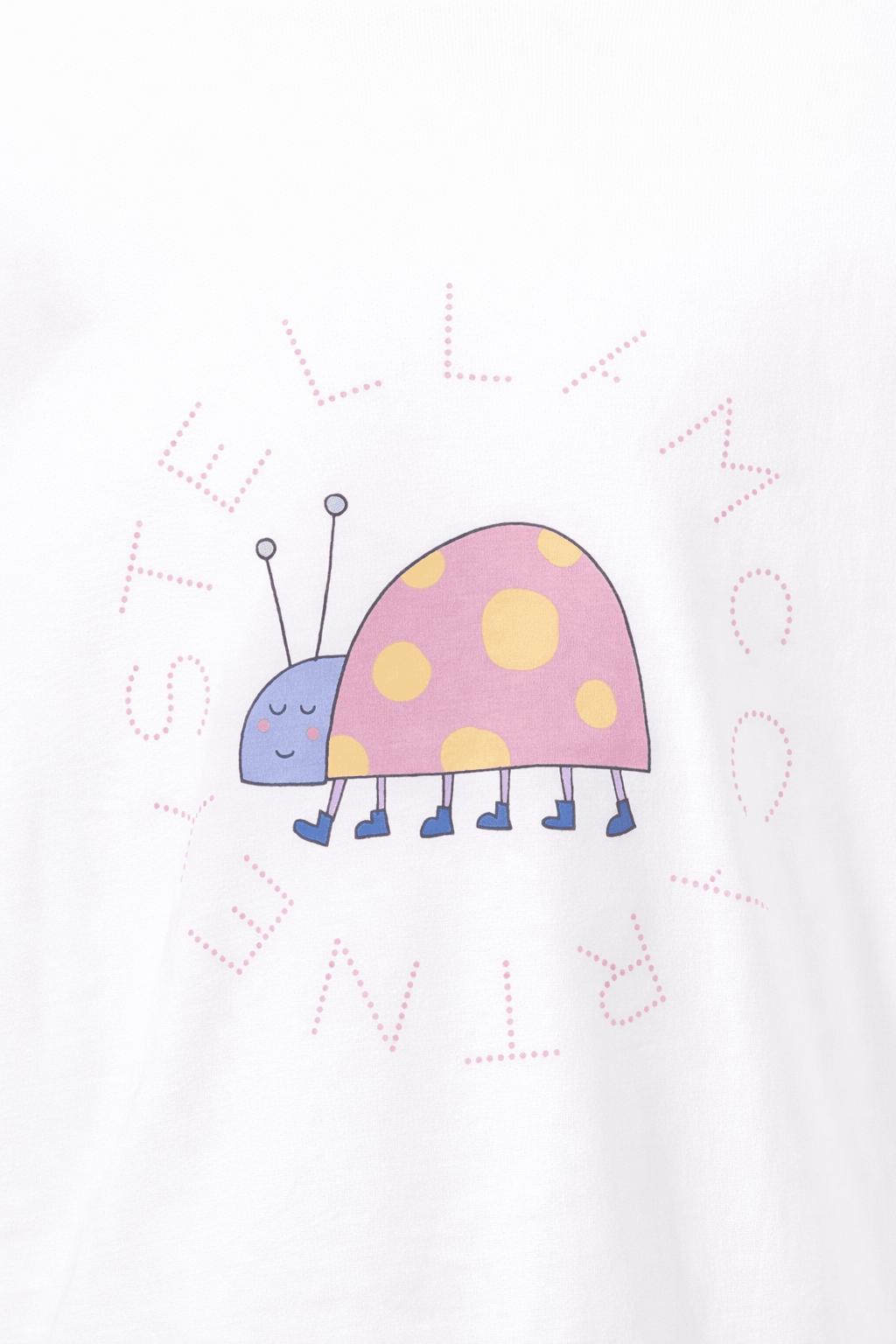 T-shirt per bambina Stella McCartney Kids bianca con stampa coccinella - Rubino Kids