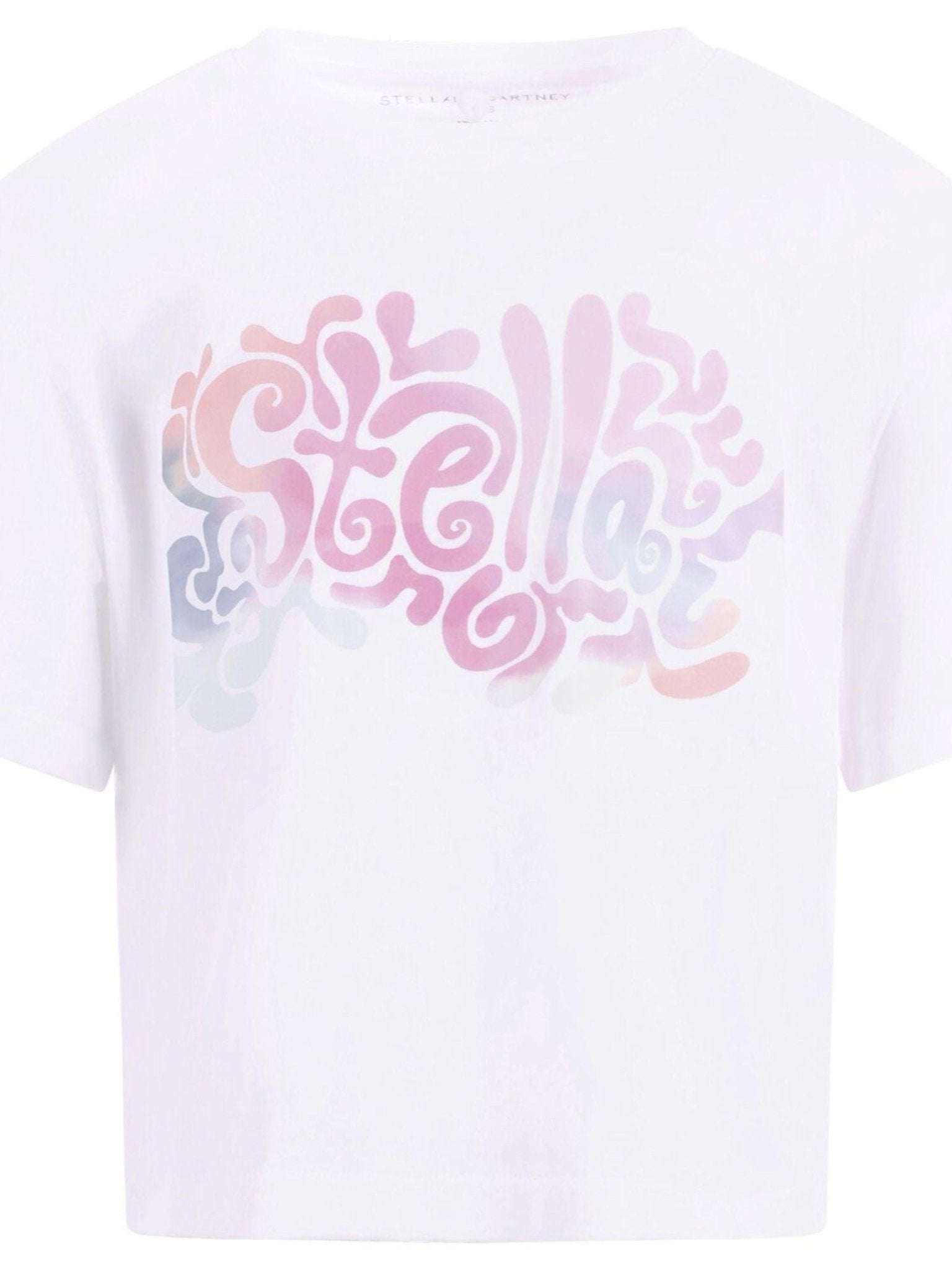 T-shirt per bambina Stella McCartney Kids bianca con stampa grafica sul davanti - Rubino Kids