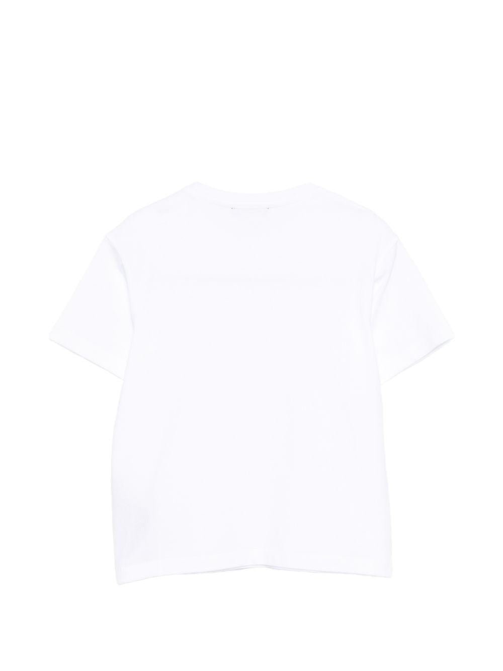 T-shirt per bambini Balmain Kids bianca con dettaglio bottoni - Rubino Kids