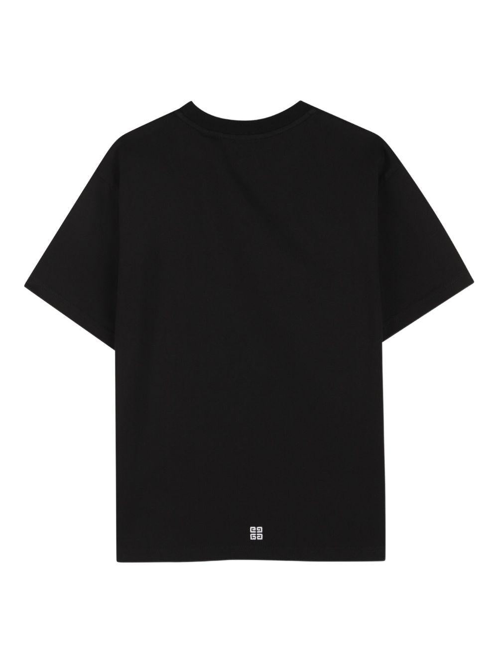 T-shirt per bambini Givenchy Kids nera con logo - Rubino Kids