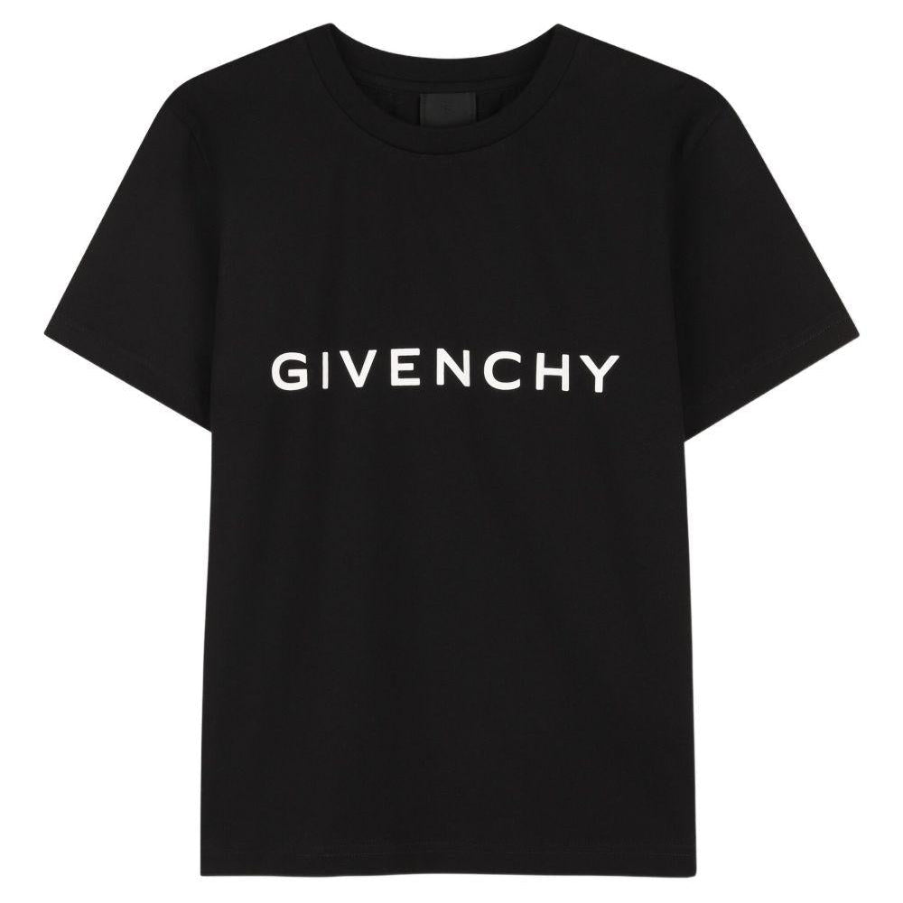 T-shirt per bambini Givenchy Kids nero con caratteristicmo motivo 4G - Rubino Kids