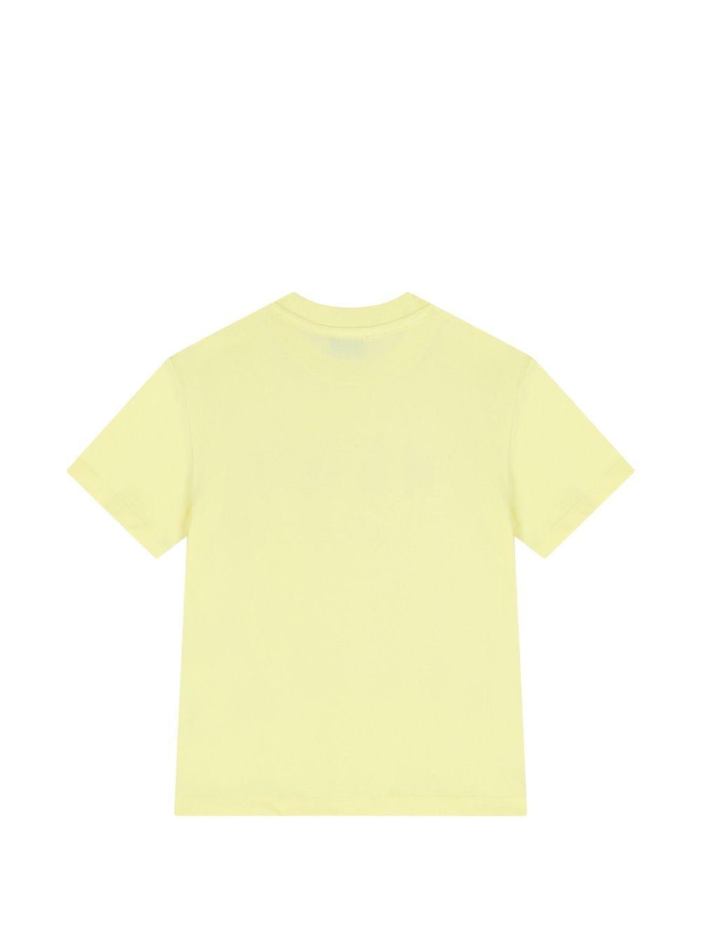 T-shirt per bambini MSGM Kids gialla con stampa logo - Rubino Kids