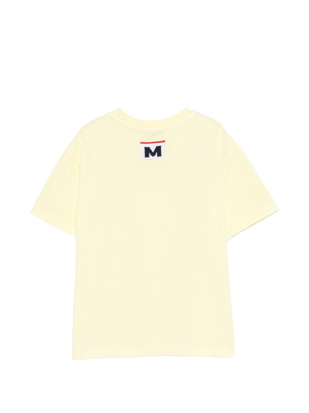 T-shirt per bambini MSGM Kids giallo con stampa sul davanti - Rubino Kids