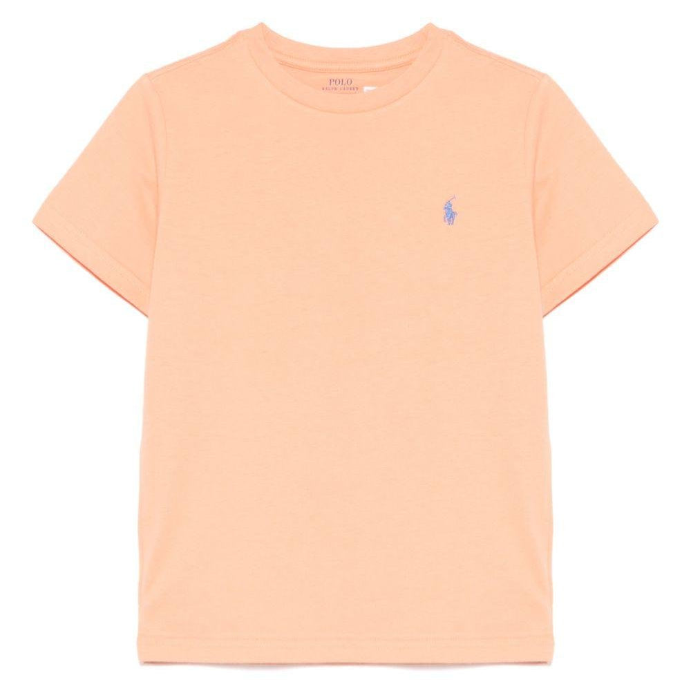 T-shirt per bambini Polo Ralph Lauren Kids arancione con ricamo sul petto - Rubino Kids