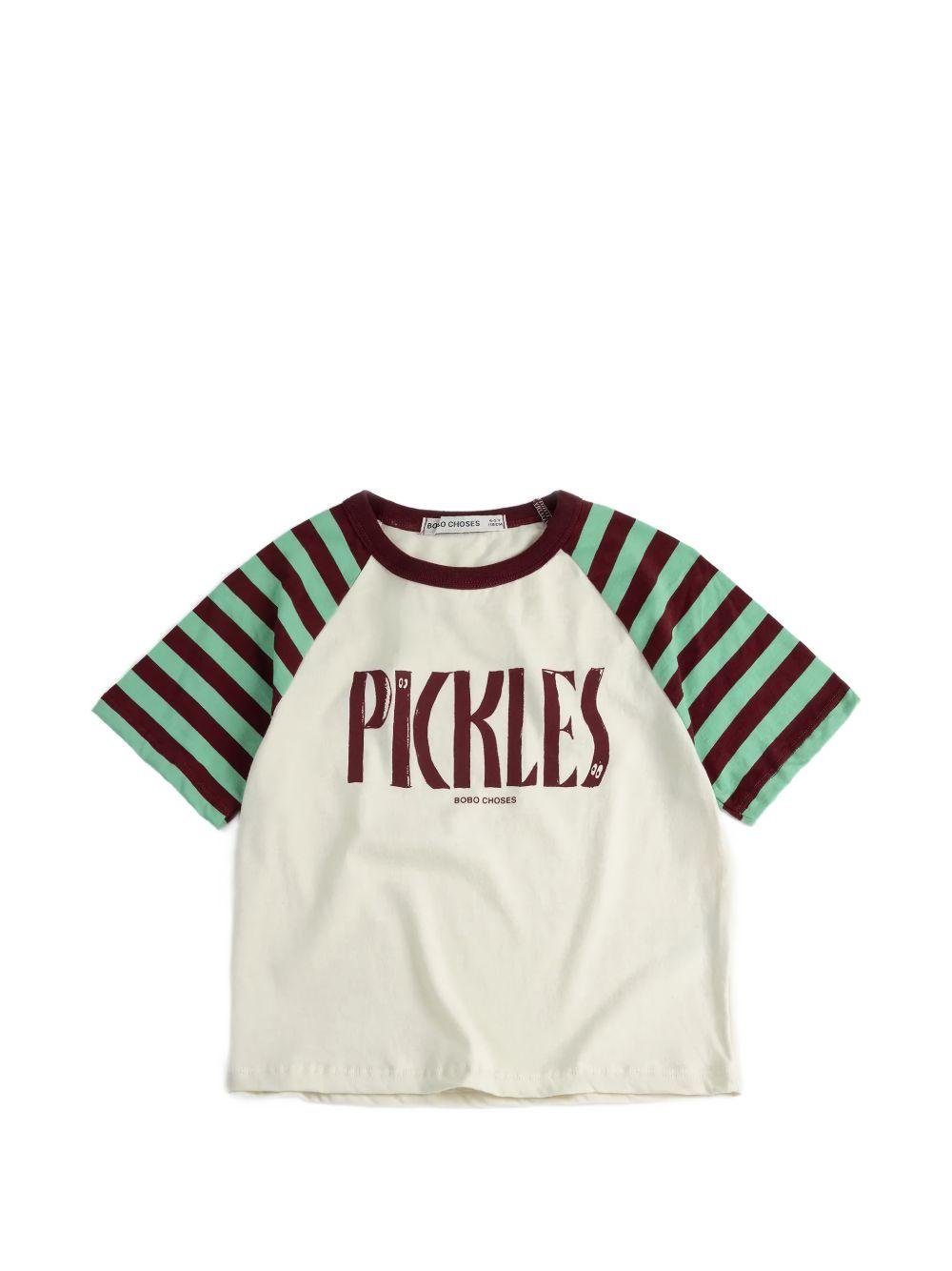 T-shirt per bambino Bobo Choses multicolore con stampa Pickles sul davanti - Rubino Kids