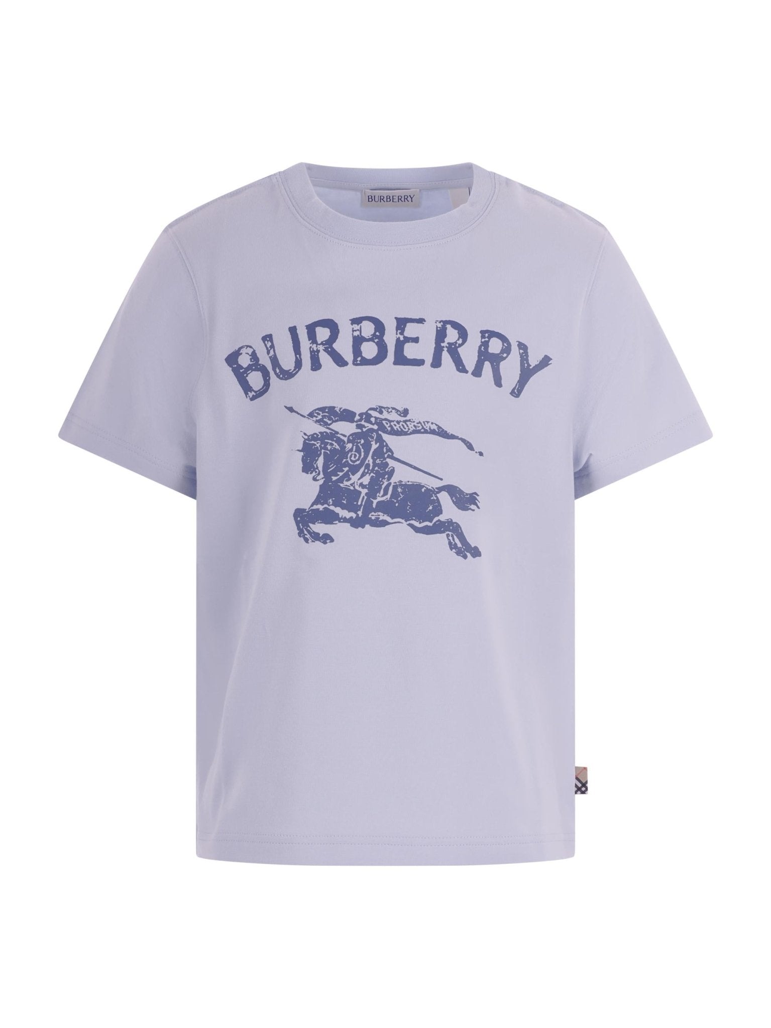 T-shirt per bambino Burberry Kids celeste con stampa grafica sul davanti - Rubino Kids