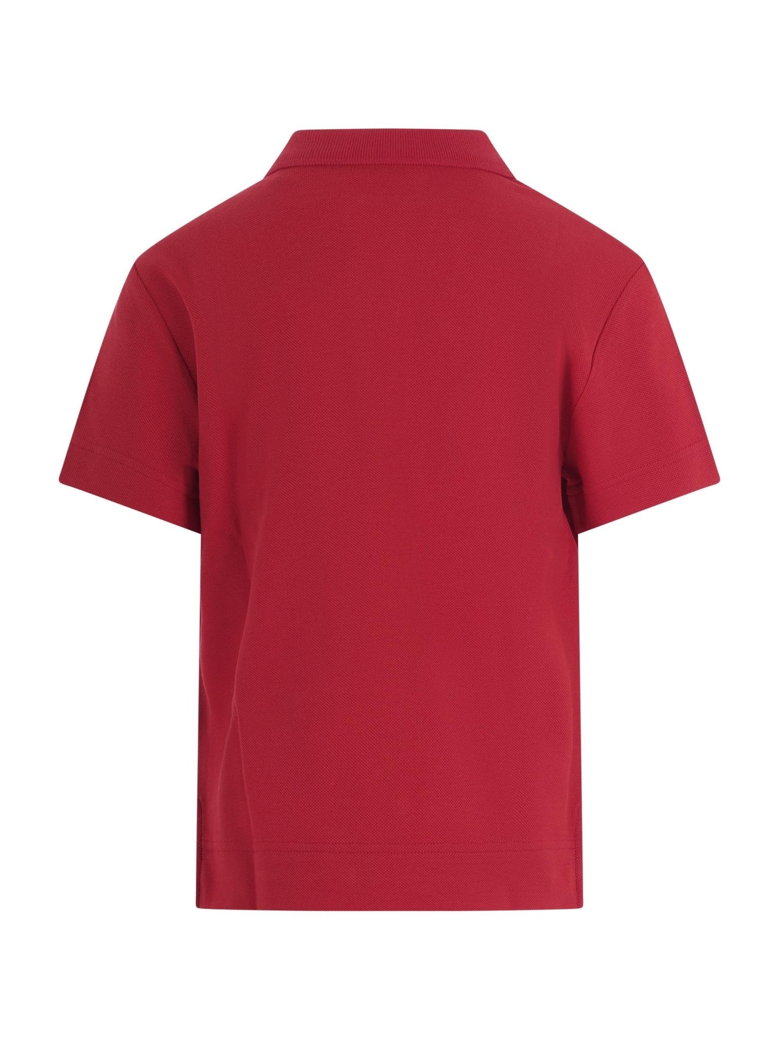 T-shirt per bambino Burberry Kids rosso con colletto polo - Rubino Kids