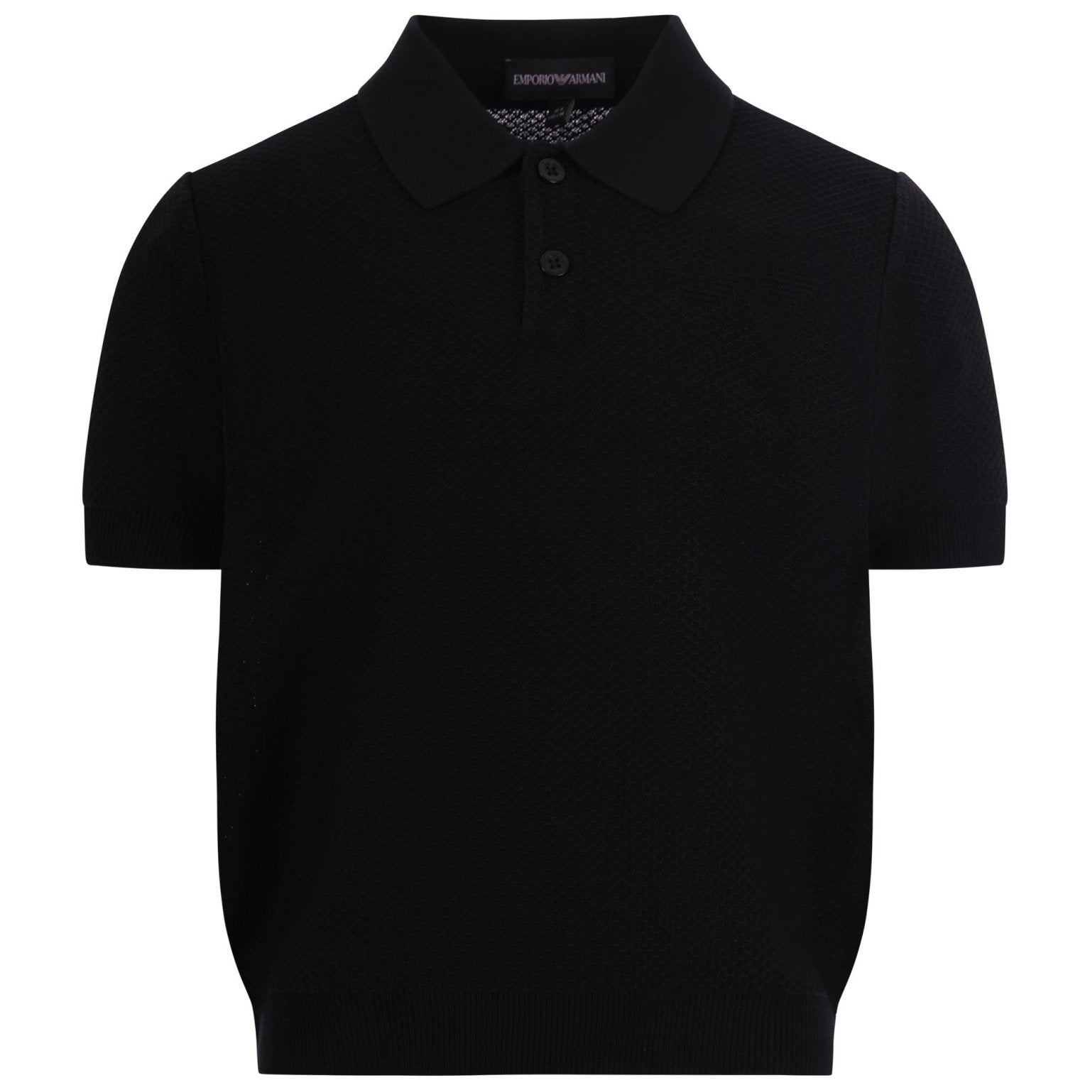 T-shirt per bambino Emporio Armani Kids blu con colletto stile polo - Rubino Kids