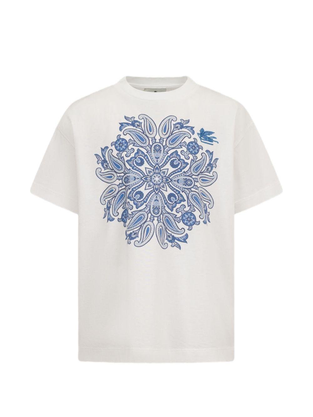 T-shirt per bambino ETRO KIDS bianca con stampa grafica - Rubino Kids