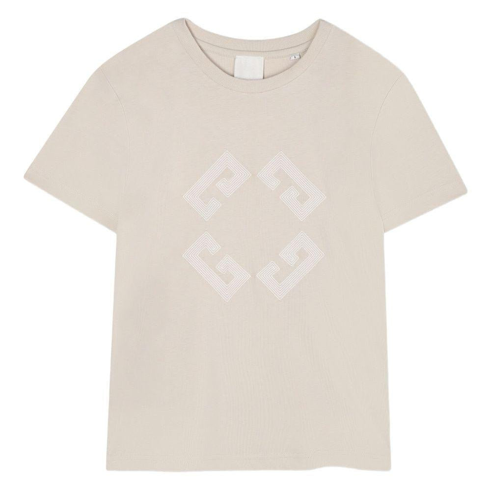 T-shirt per bambino Givenchy Kids beige con stampa logo - Rubino Kids