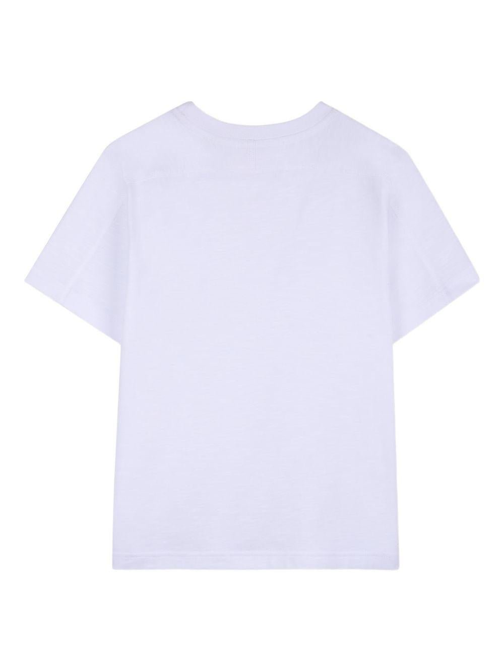 T-shirt per bambino Givenchy Kids bianco con logo sul petto - Rubino Kids