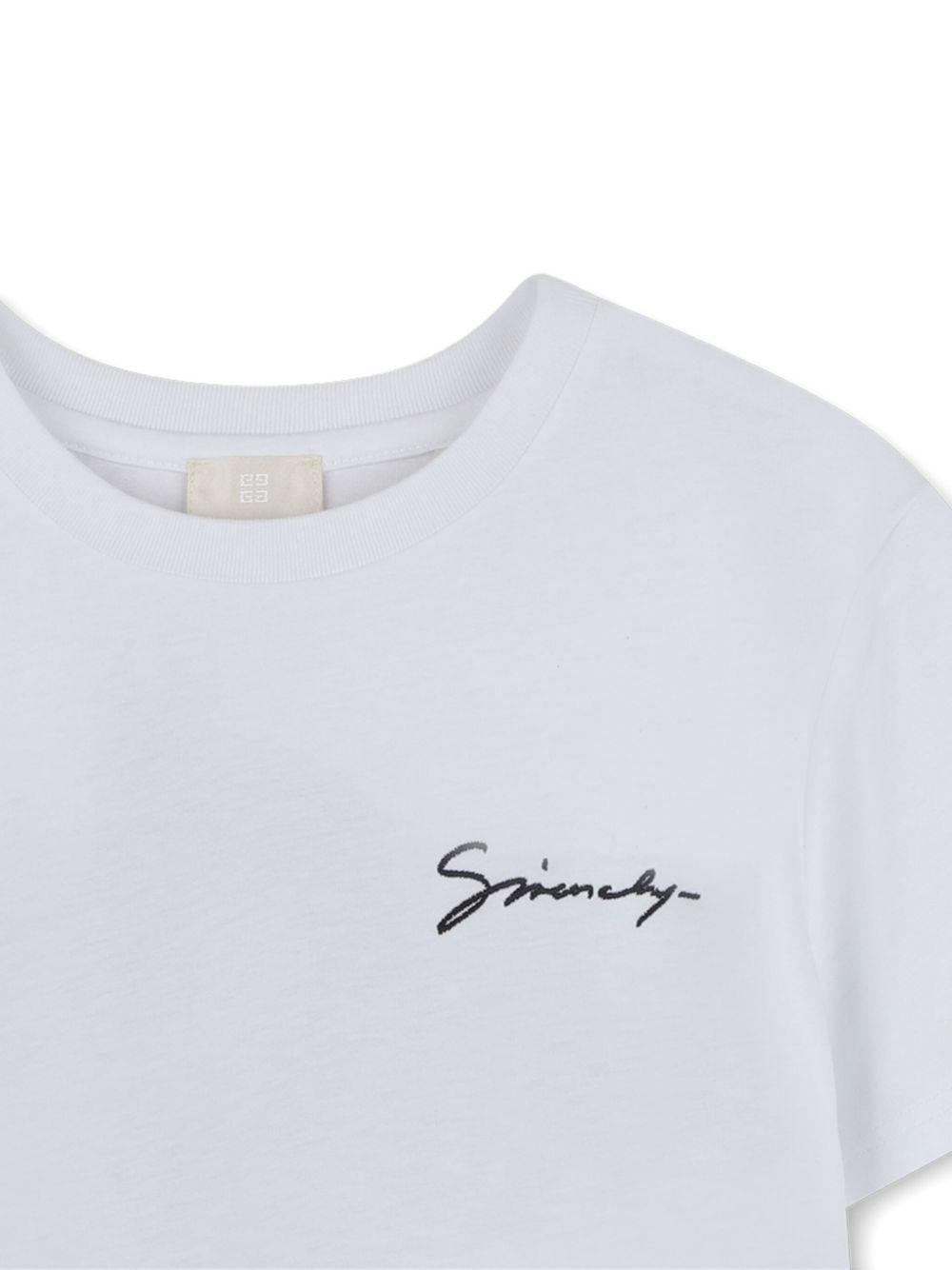 T-shirt per bambino Givenchy Kids bianco con stampa drago - Rubino Kids
