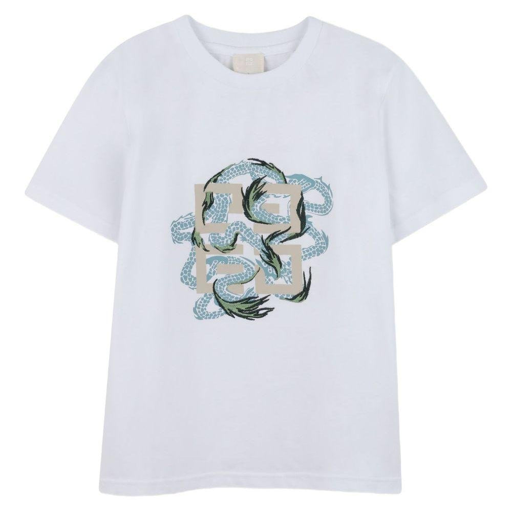 T-shirt per bambino Givenchy Kids bianco con stampa grafica - Rubino Kids