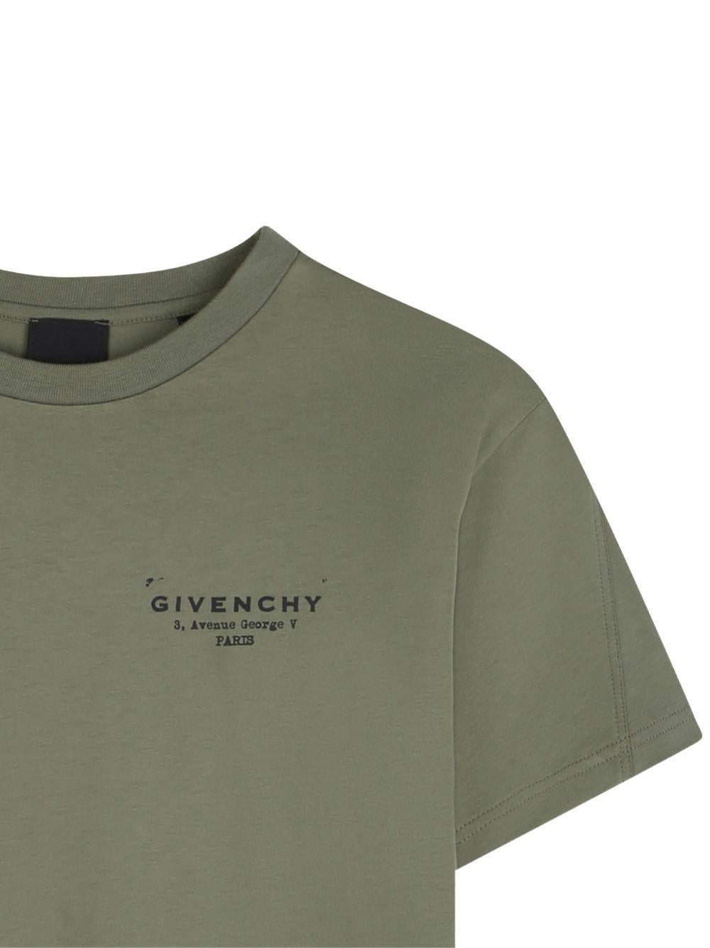 T-shirt per bambino Givenchy Kids verde con stampa logo - Rubino Kids