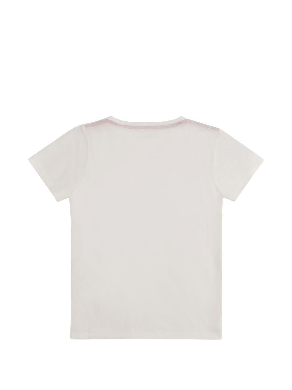 T-shirt per bambino Gucci Kids bianca con stampa logo - Rubino Kids