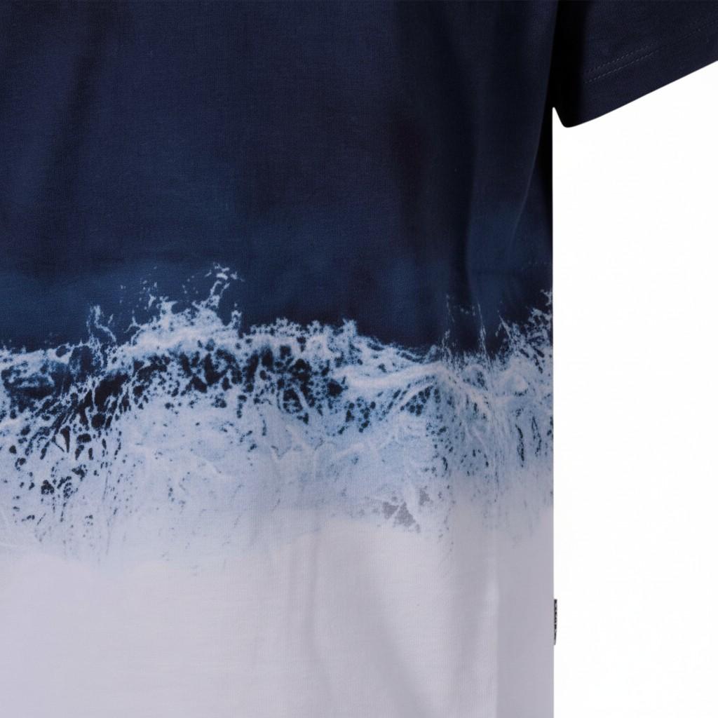 T-shirt per bambino Molo multicolore con stampa a onde - Rubino Kids