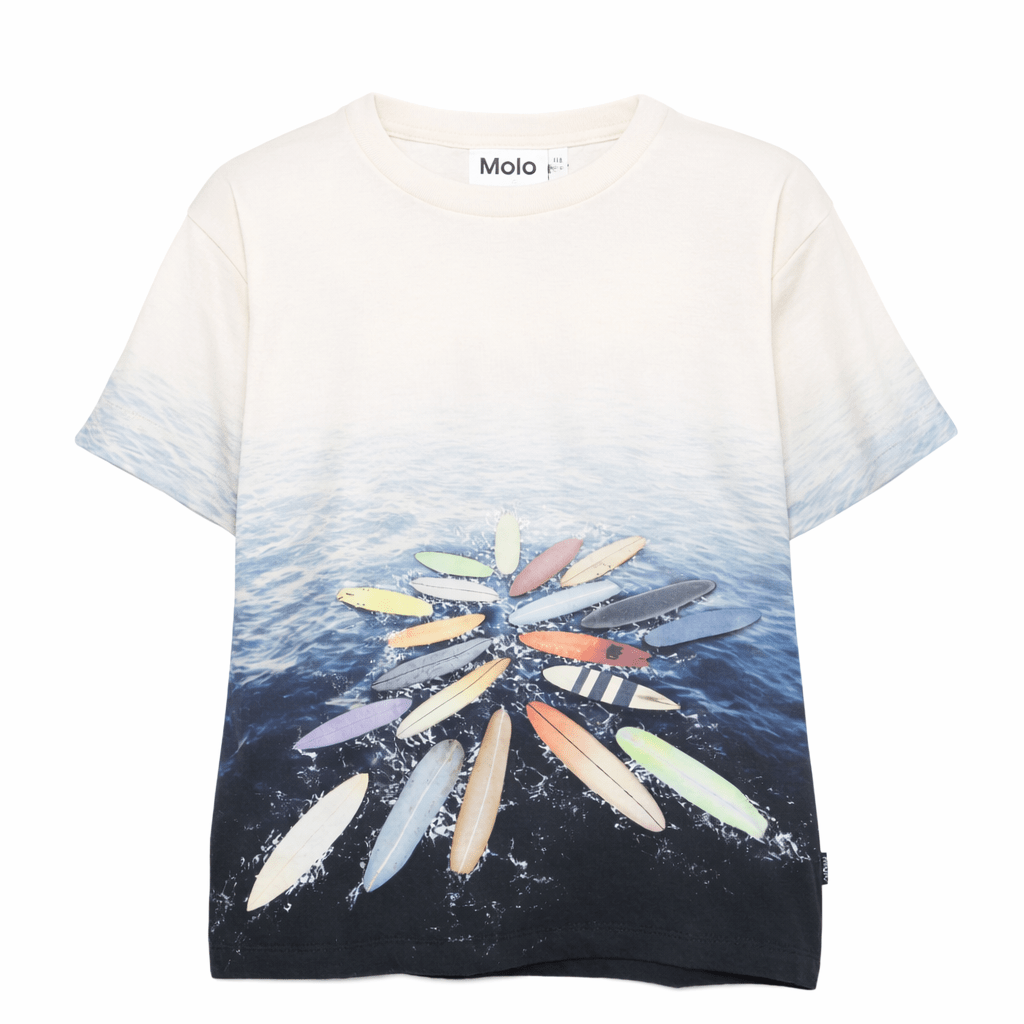 T-shirt per bambino Molo multicolore con stampa fotografica - Rubino Kids