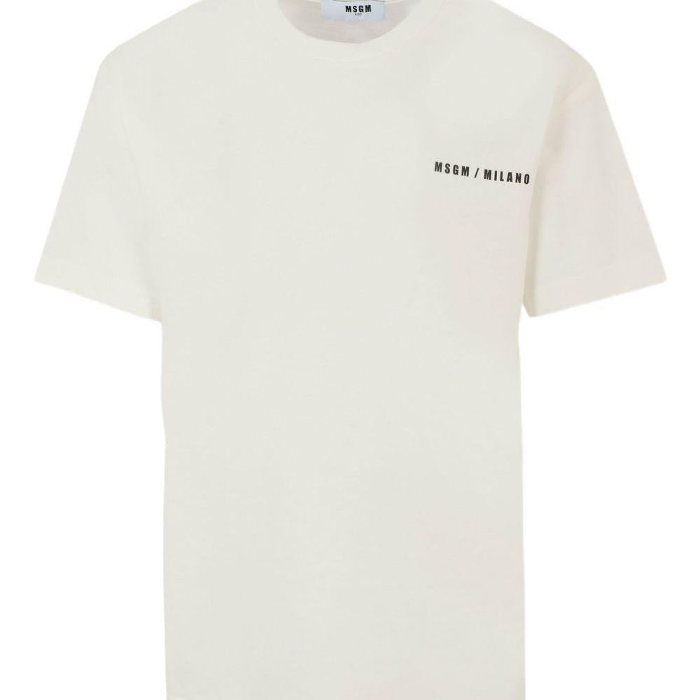 T-shirt per bambino MSGM Kids bianco con stampa grafica - Rubino Kids