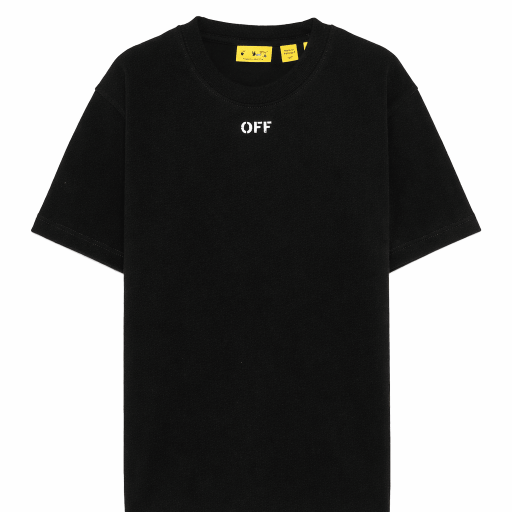 T-shirt per bambino Off - White Kids nera con stampa grafica sul retro - Rubino Kids