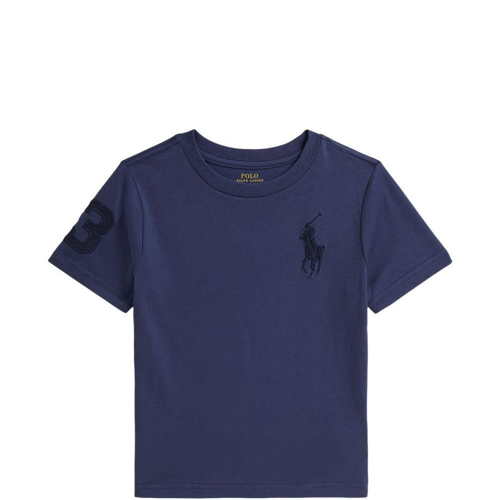 T-shirt per bambino Polo Ralph Lauren Kids blu con motivo Polo Pony - Rubino Kids