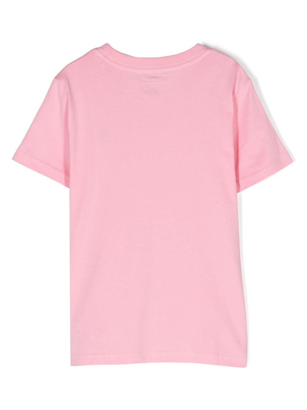 T-shirt per bambino Polo Ralph Lauren Kids rosa con ricamo Polo Pony - Rubino Kids