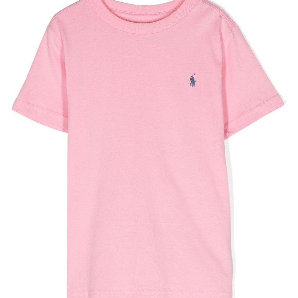 T-shirt per bambino Polo Ralph Lauren Kids rosa con ricamo Polo Pony - Rubino Kids