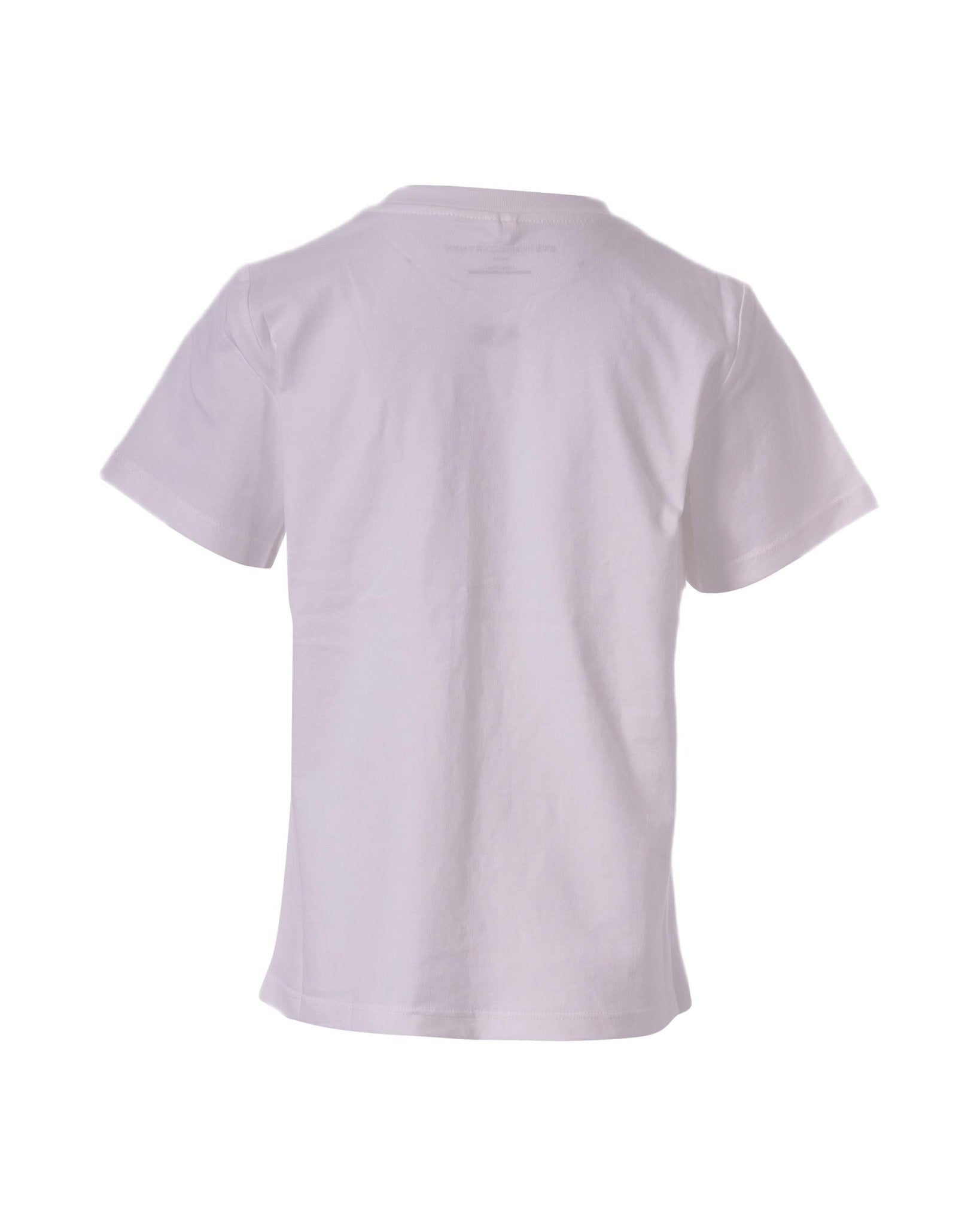 T-shirt per bambino Stella McCartney Kids bianca con stampa disco sul petto - Rubino Kids