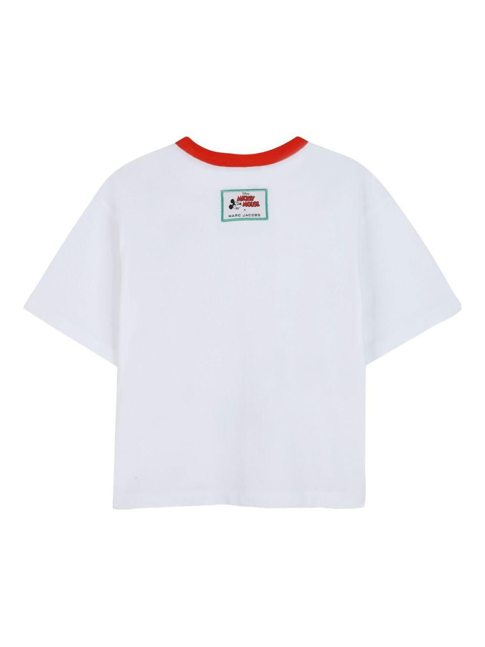 T-shirt per bambino The Marc Jacobs Kids x Disney bianca con stampa Mickey Mouse - Rubino Kids