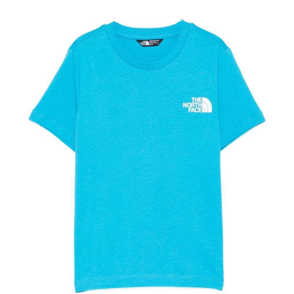 T-shirt per bambino The North Face Kids azzurra con stampa logo - Rubino Kids