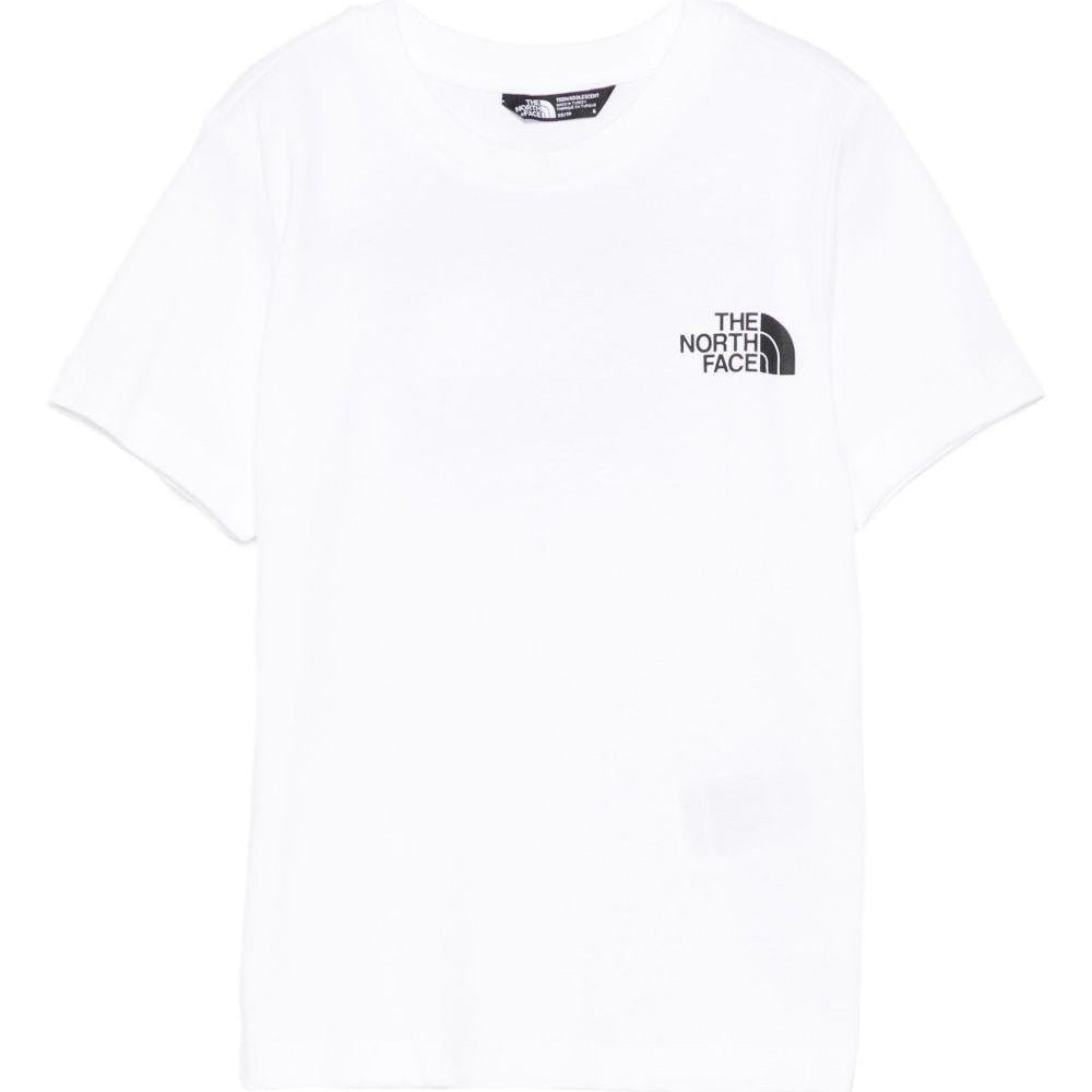 T-shirt per bambino The North Face Kids bianca con dettaglio logo - Rubino Kids